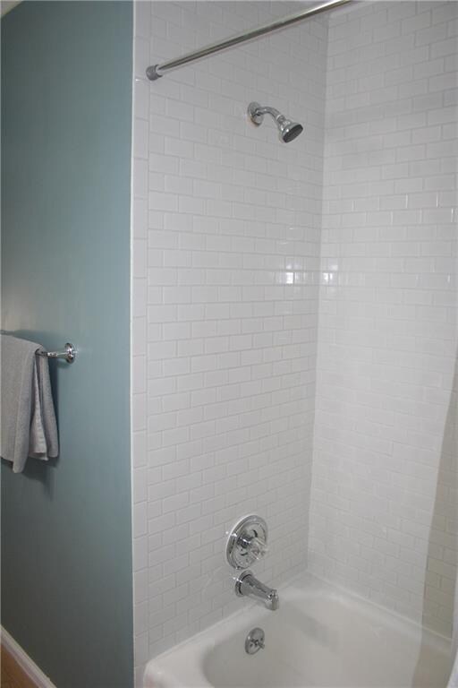 Brand new white subway tile.
