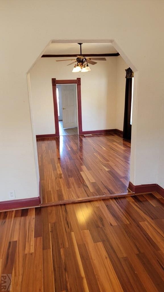 Livingroom to dining room and the doorway leading