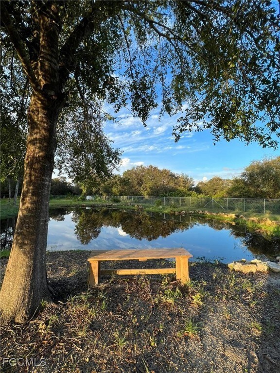Dock with a water view