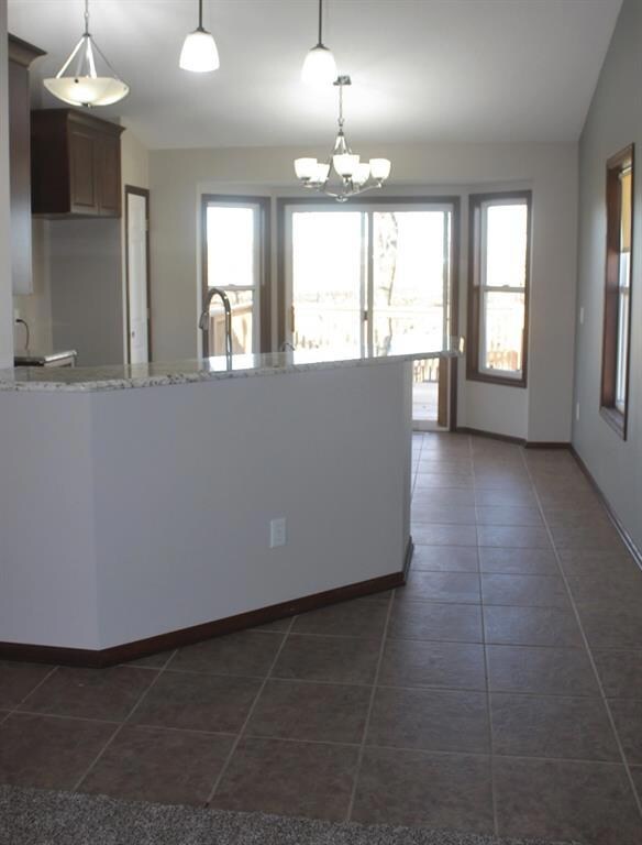 View of kitchen from living room