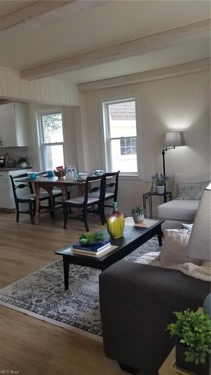 Enter the living room from the front door