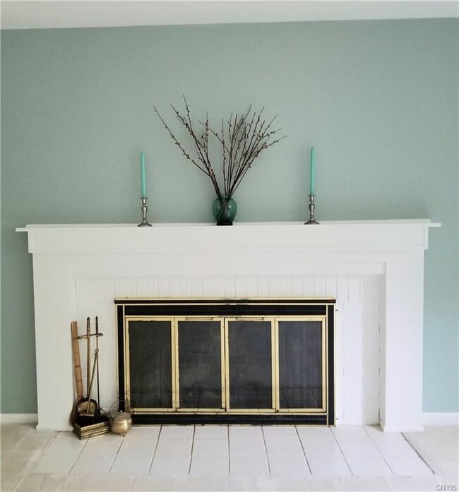 Fireplace Mantel in Living Room