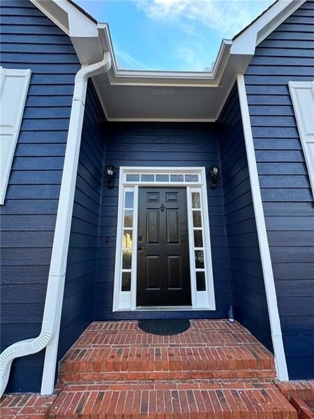 View of exterior entry