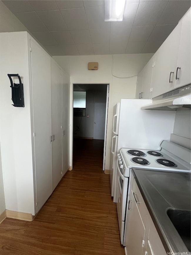 Kitchen with lots of pantry space & new range.