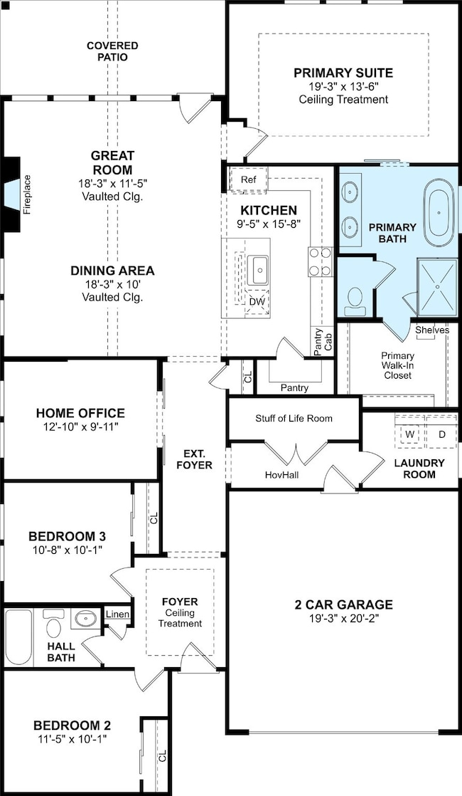 The Boise floor plan by K. Hovnanian Homes. 1st fl