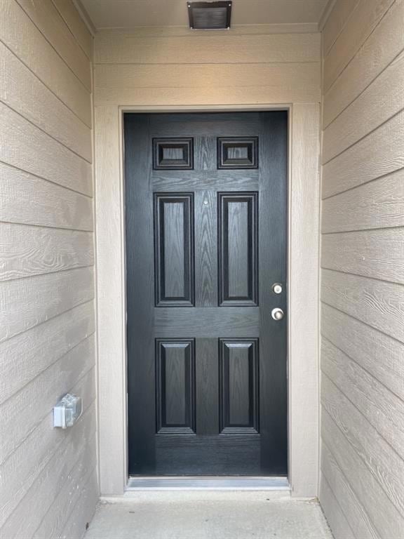 View of exterior entry