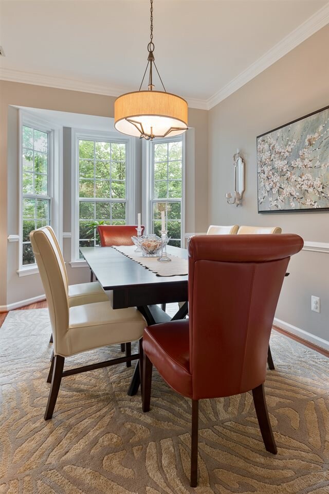 With bay window and new light fixture