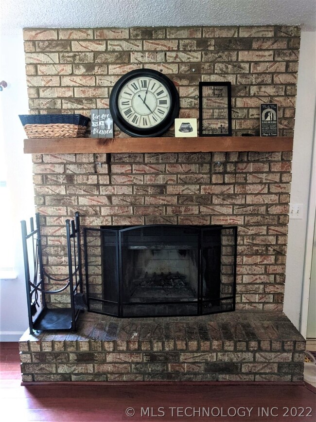 Brick Wood Burning Fireplace
