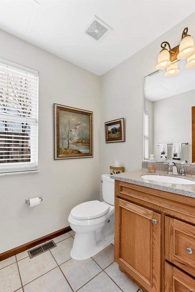 Updated half bath w/ceramic tile, adult height van