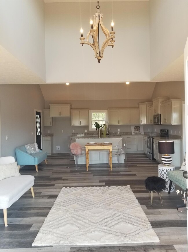 View as you walk in the front door.