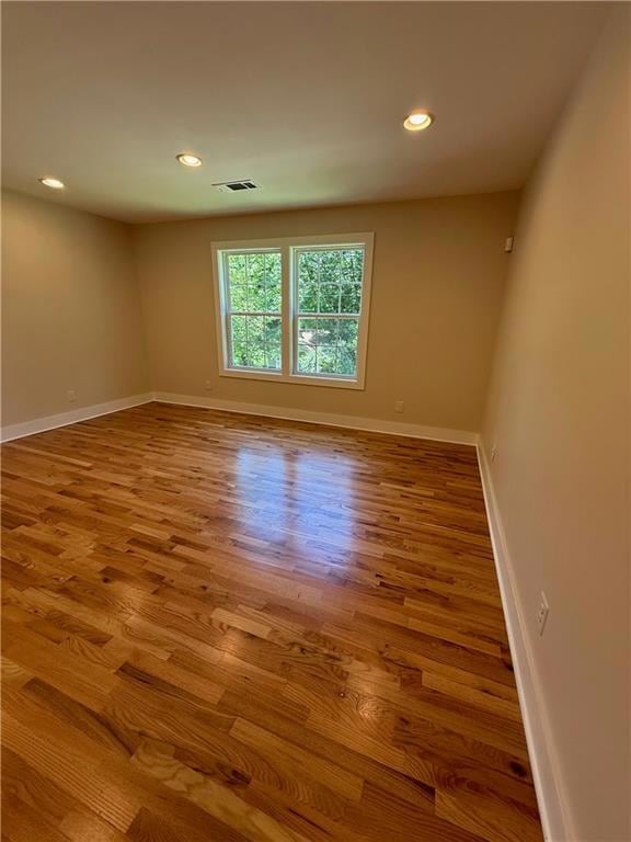 Natural light and recessed lighting make this a well lit space.