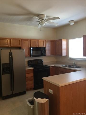 Nice size kitchen with window over sink.