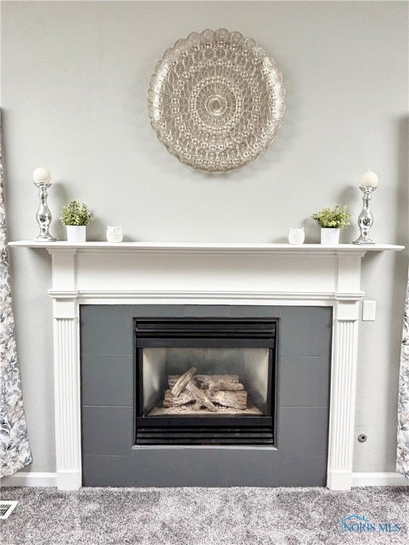Gas fireplace.