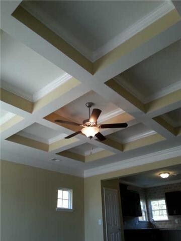 This awesome cawford ceiling really opens up the room!
