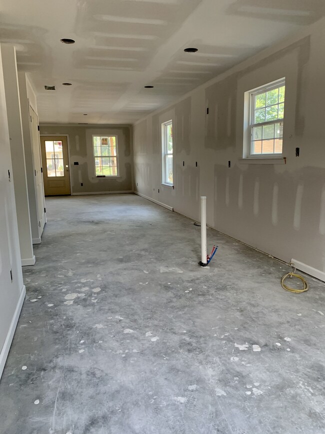 View from the back door. Open floor plan!