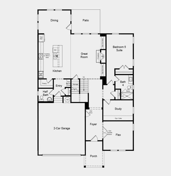 First Floor Plan - Structural options added includ