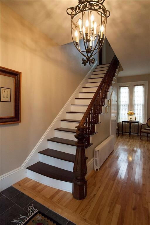Grand staircase in the front hall.