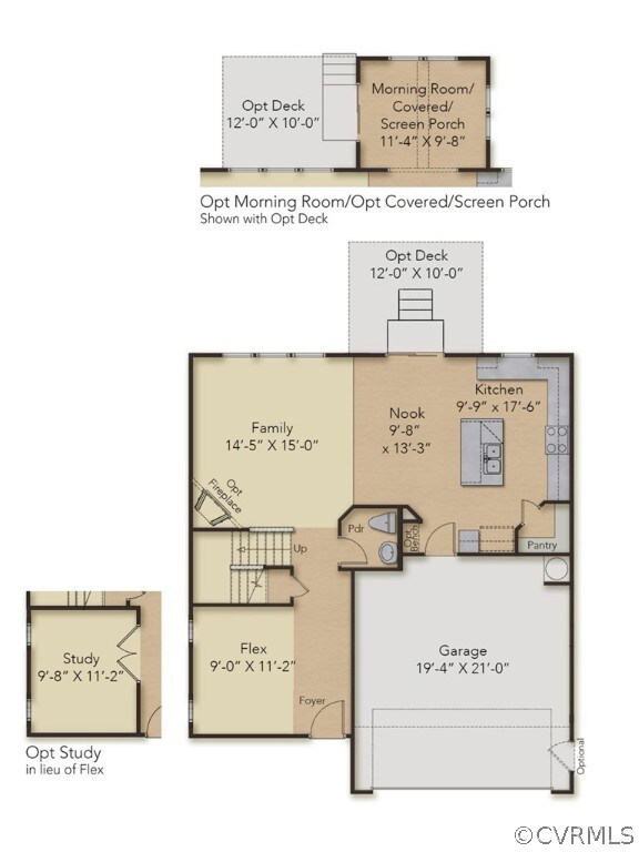 FIRST FLOOR - This home includes the study with fr
