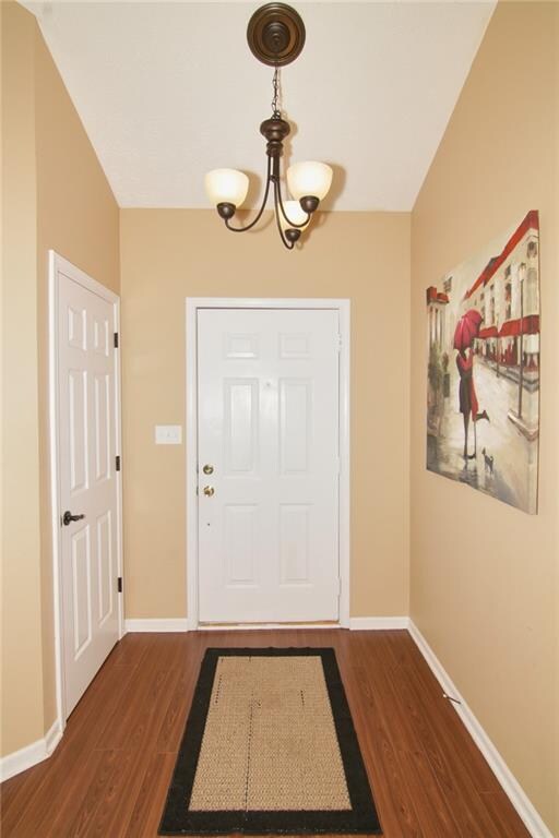 view of nice foyer with coat closet