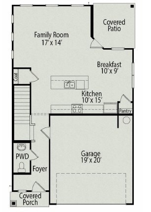 First floor of Braselton. Options and selections may vary.