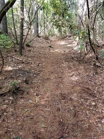 Part of the pathway that leads down to the crossin