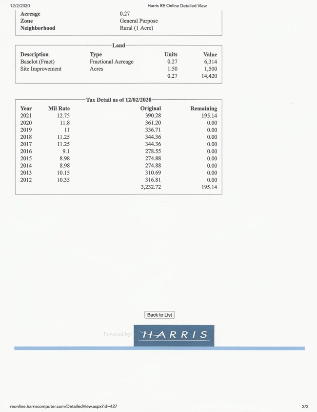 Town Tax Assesment Page 2