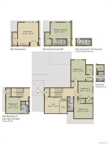 SECOND FLOOR - This home includes the optional bat