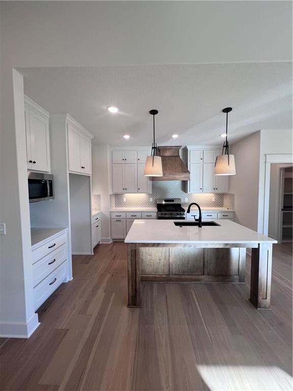 Custom cabinets, under cabinet lighting