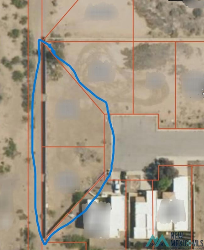 Aerial overview of property's location with property boundaries highlighted