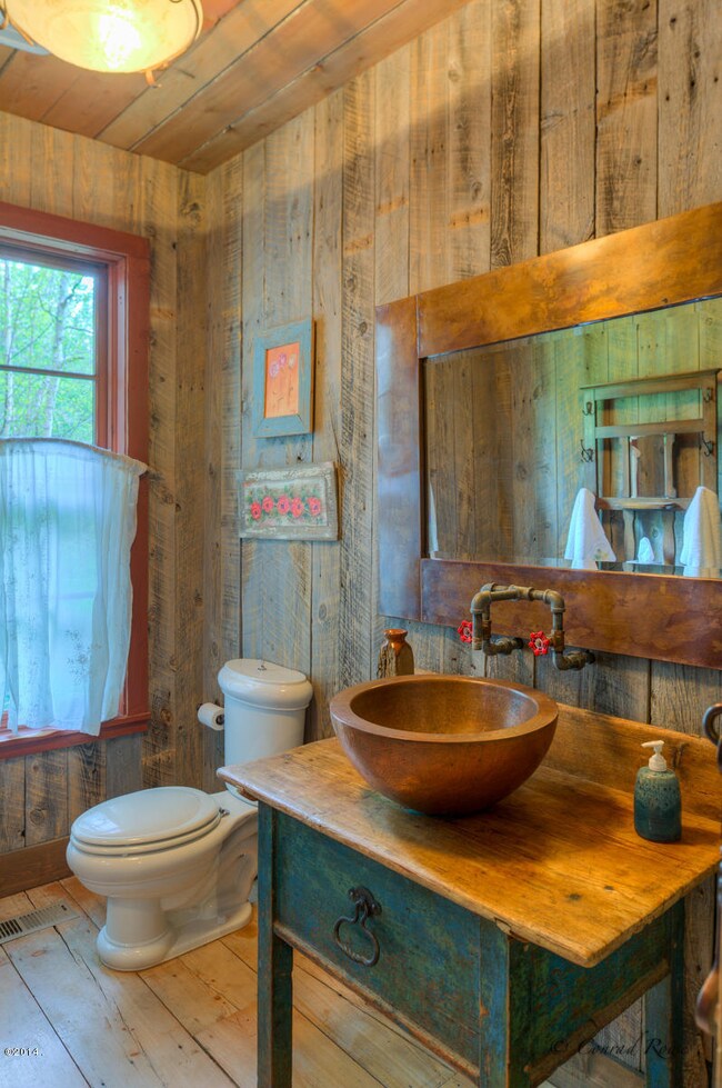 Half bathroom off kitchen