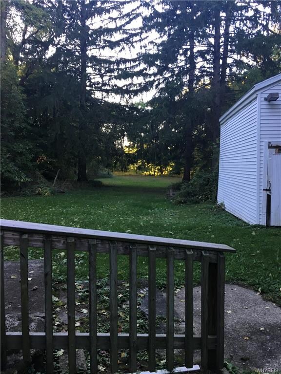 Facing yard from the patio/deck
