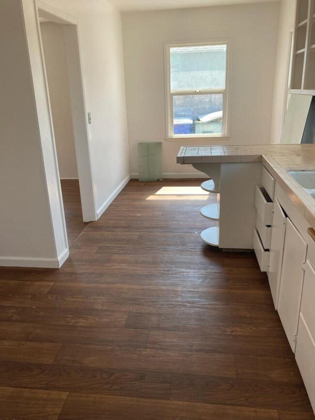 Kitchen with informal eating nook.
