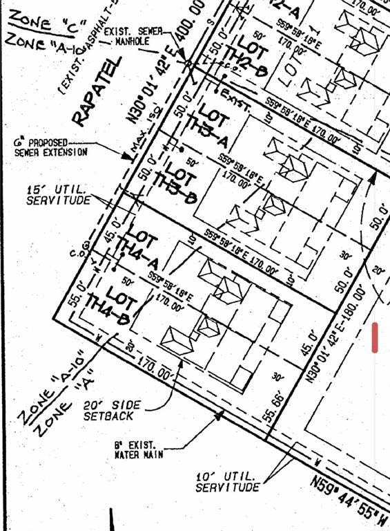 Plat map close up of lots