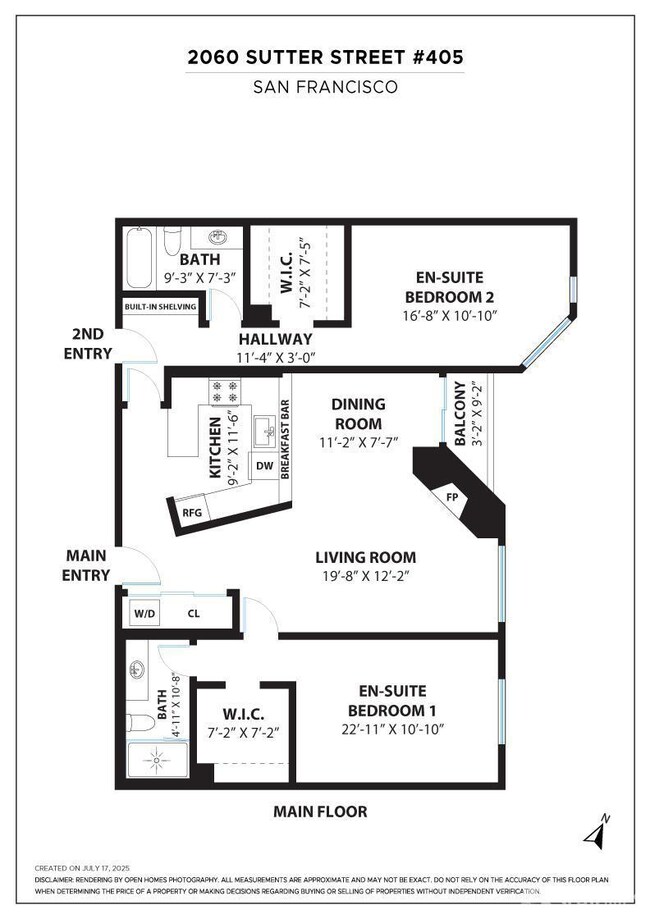 Inside, you’ll find a smart, flexible layout with two spacious bedroom suites separated by an open living, dining, and kitchen area, providing both privacy and comfort. Each bedroom has an updated en-suite bathroom and a walk-in closet, including a b