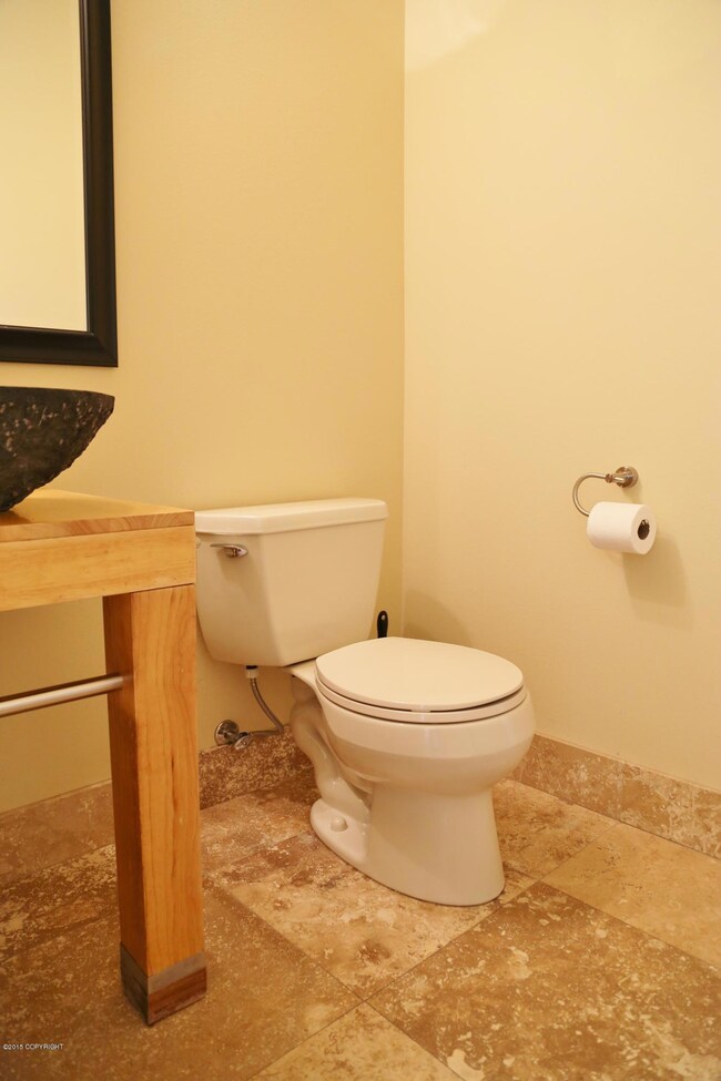 Second Floor 1/2 Bath, Travertine Floor