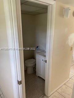 Hallway half restroom
