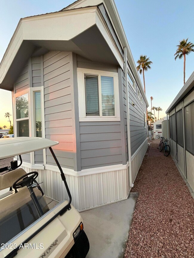 East side of park home from front