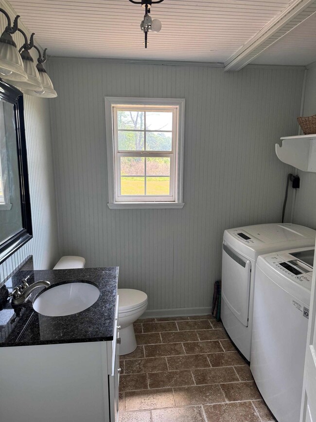 New 1/2 bath and washer and dryer