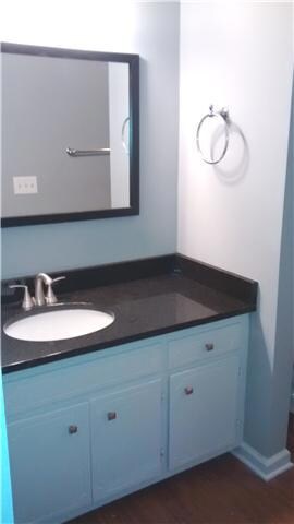 The bathroom is all new with granite vanity top, tile floors and a newly resurfaced tub/shower combo!