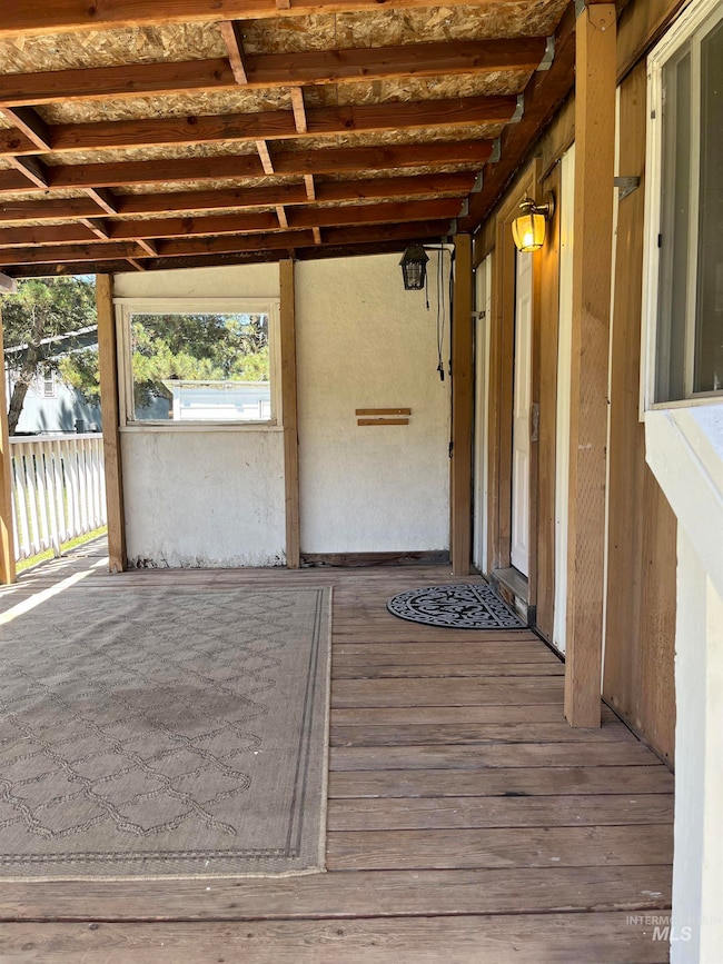 View of wooden terrace