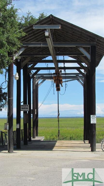 Boat lift access.