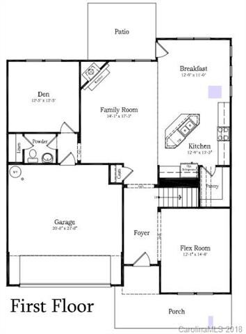 Den is actually a bedroom with closet and powder r