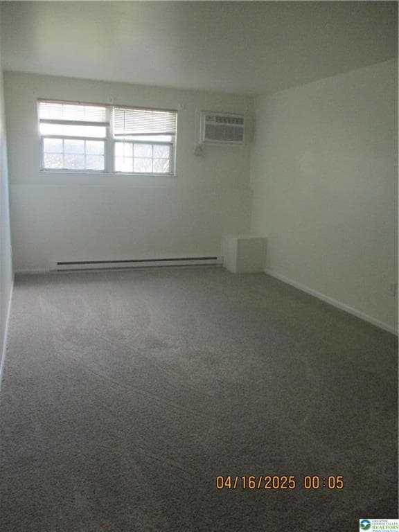 Living room with wall ac unit