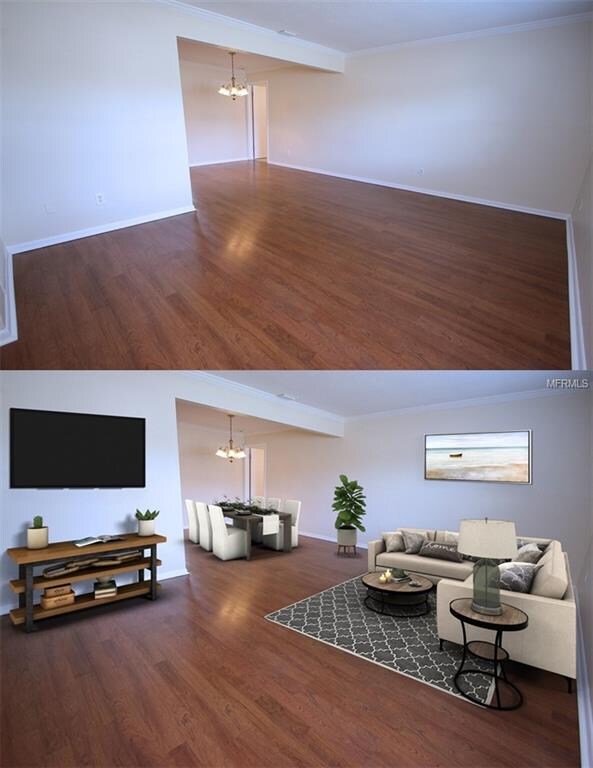 Living room/dinning room combo