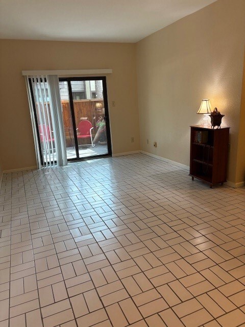 14 x 11 Living Room and beyond, the private Patio