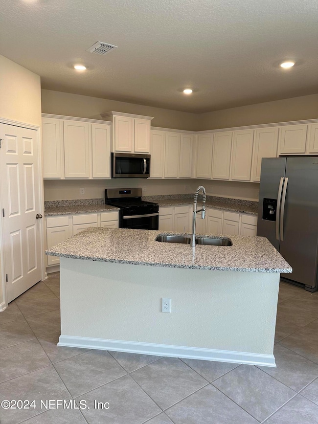 Island and kitchen