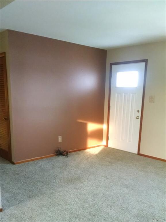 Front door into living room