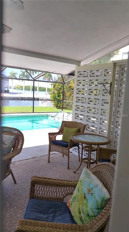 Canal-front Patio and Swimming Pool