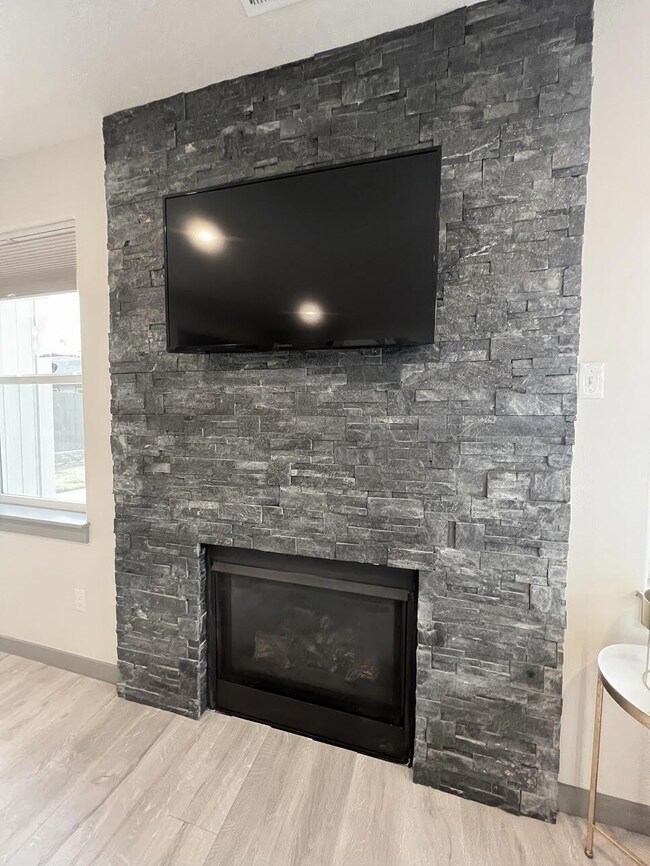 Fireplace in living
