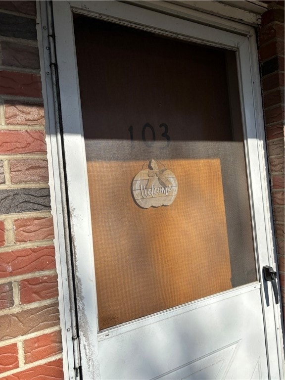 Front door on first floor